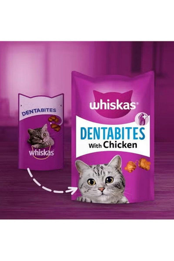 Whiskas Chicken Dentabites Treats 40G - Premium Cat Snacks