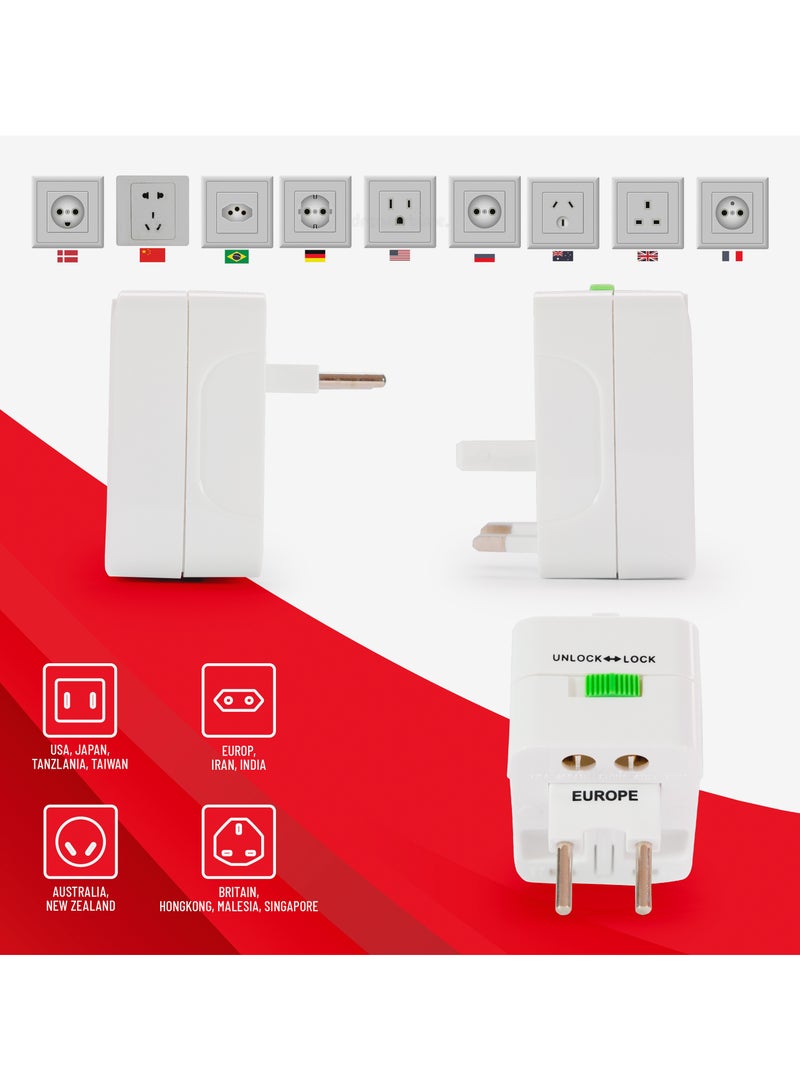 Elexon Universal Travel Adapter Surge Protector