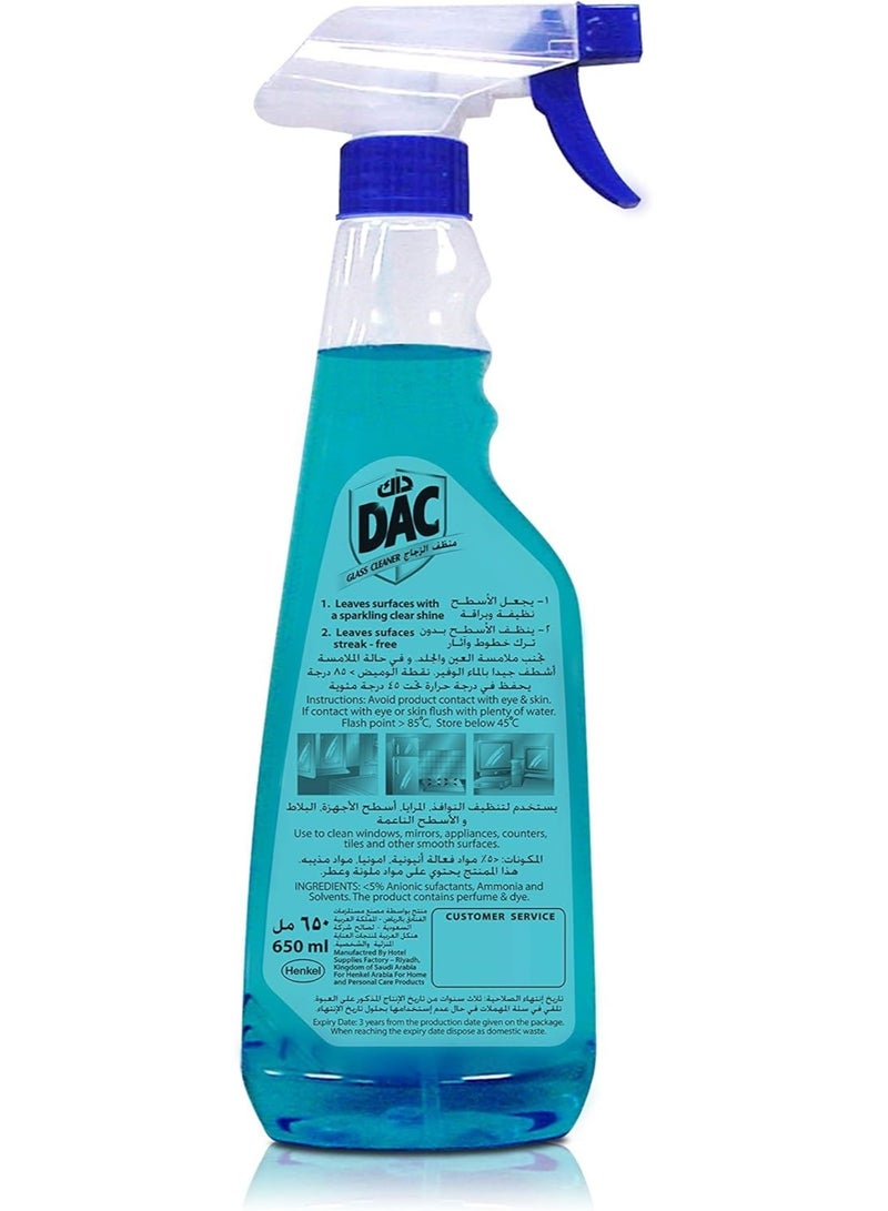 Dac Glass Cleaner 650 ML - Crystal Clear Shine