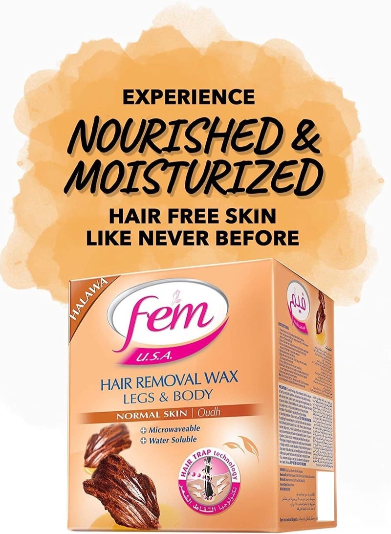 Hair Removal Wax for Legs & Body - Fem