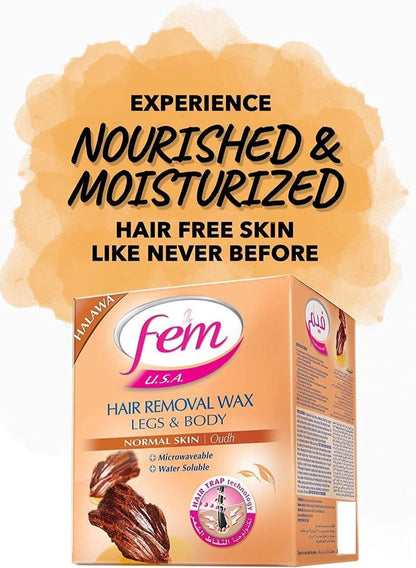 Hair Removal Wax for Legs & Body - Fem