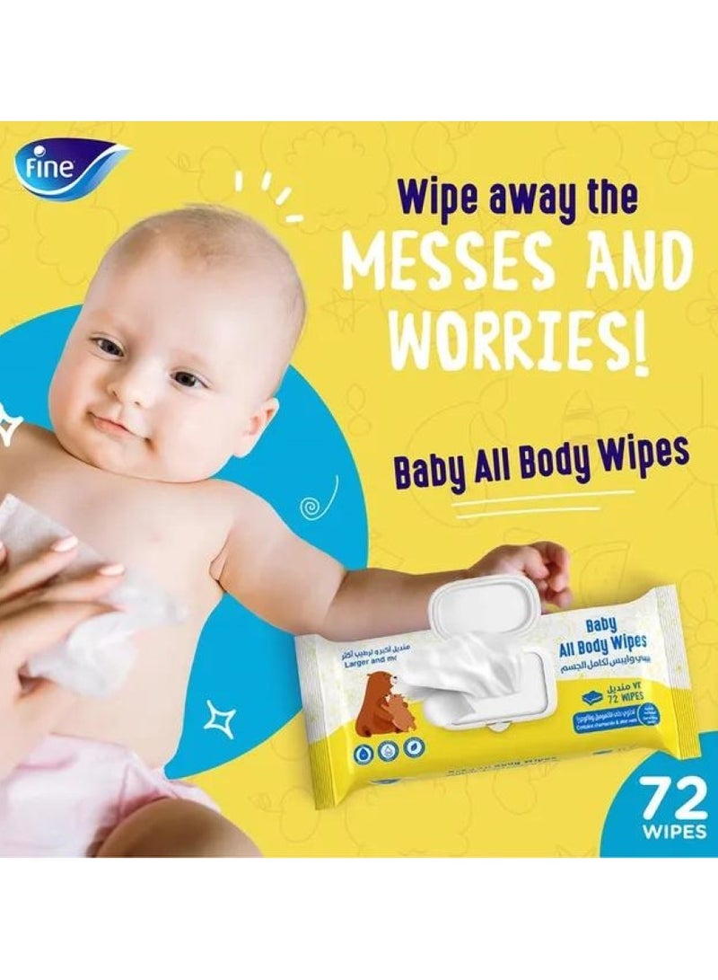 Fine Baby All Body Wipes with Chamomile & Aloe Vera