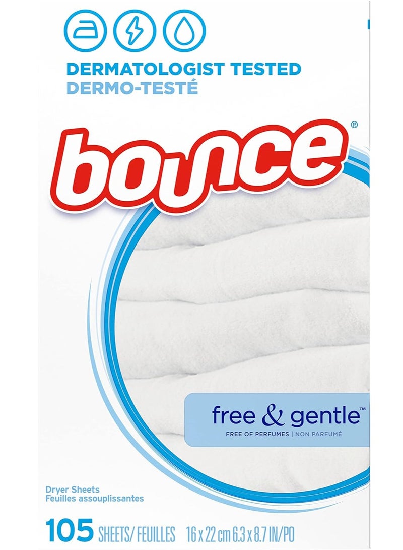 Bounce Fabric Softener Dryer Sheets - 105 Count