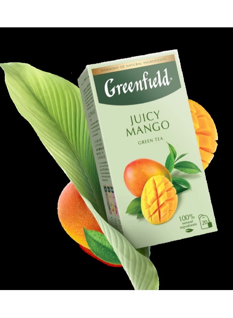 Greenfield Juicy Mango Green Tea 20 Tea Bags
