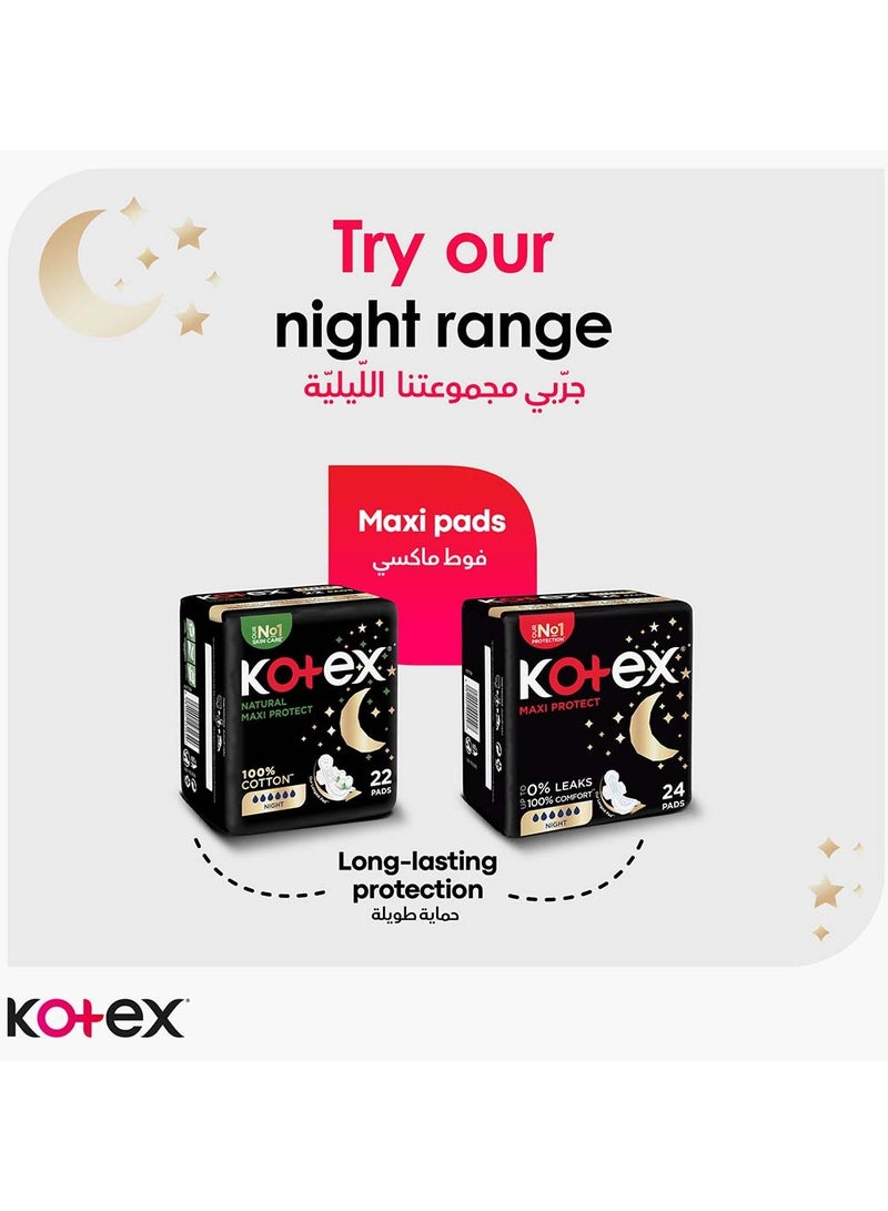 Kotex Ultra Thin Overnight Pads, 7 Pack