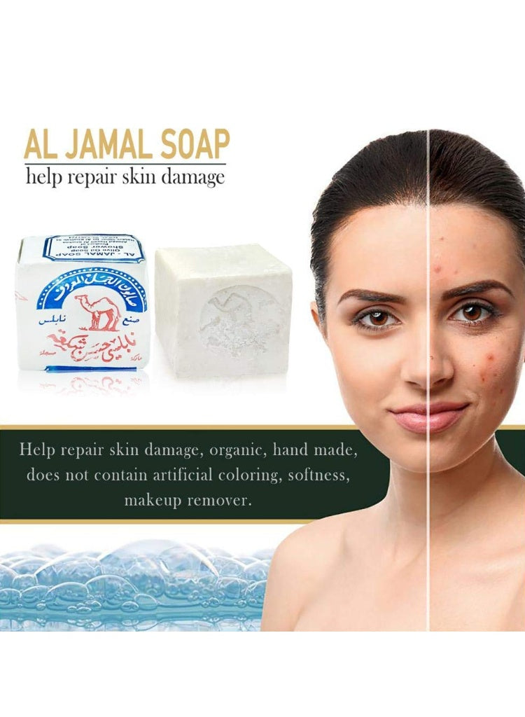 al jamal, bar 130g, nabulsi olive, nabulsi olive oil, oil soap, oil soap bar, olive oil, olive oil soap, plant-based, sensitive skin, skin care, skincare, soap bar, soap bar 130g, stain remover
