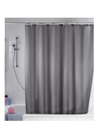 Wenko Shower Curtain 180 x 200 cm Grey Anti Mould