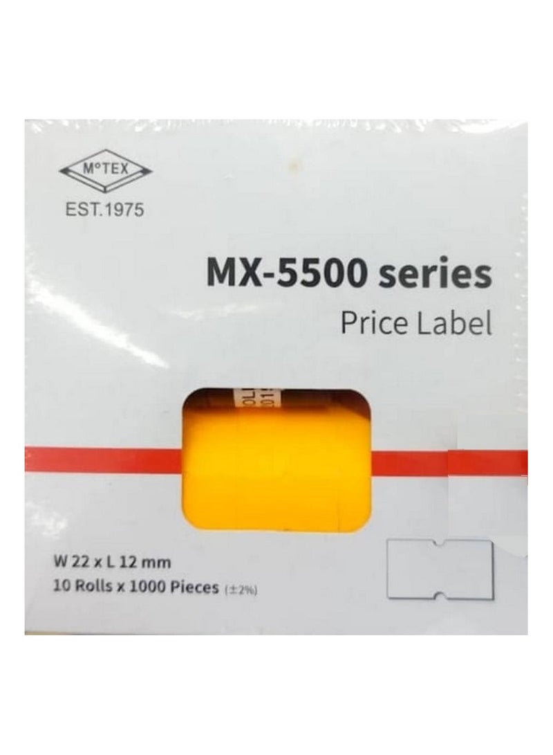 Orange Pricing Sticker Labels - 22mm x 12mm