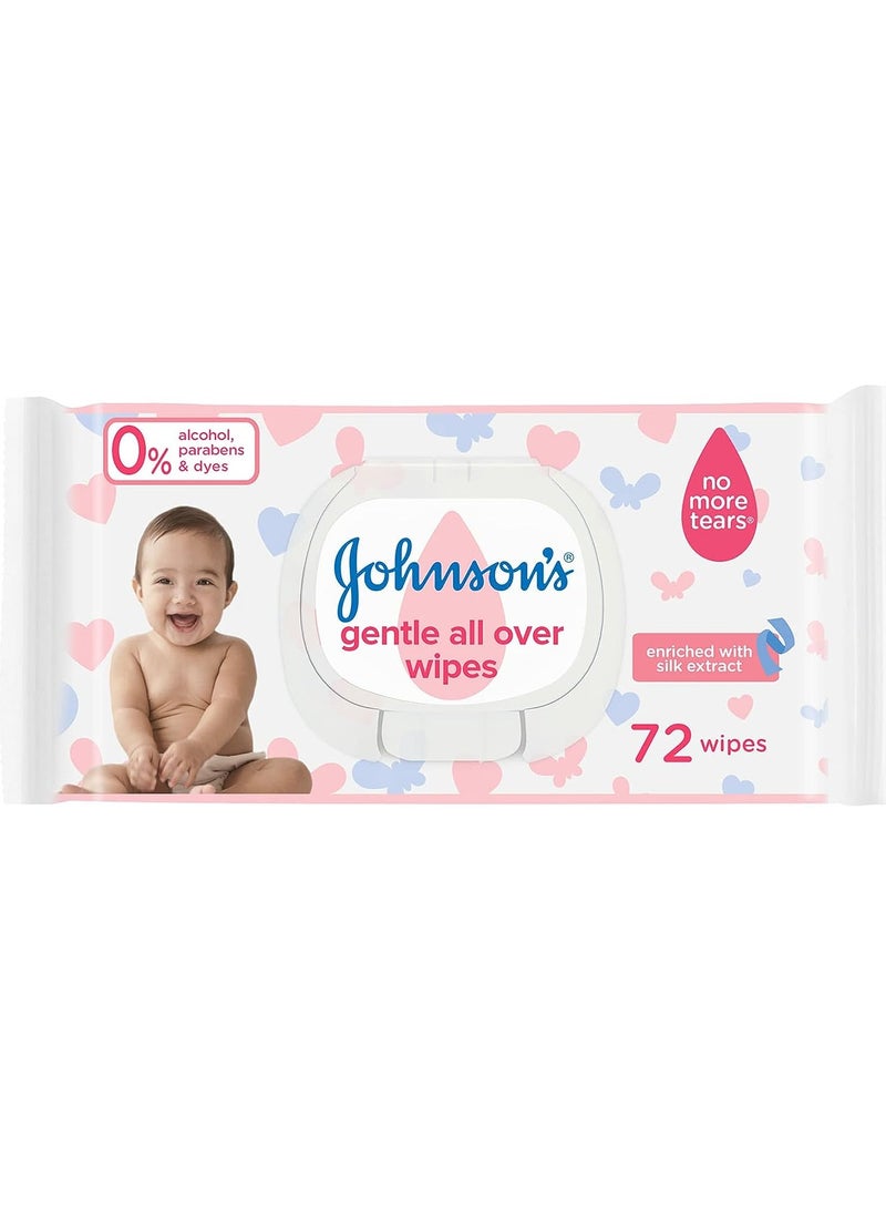 Gentle All Over Baby Wipes 72 - Johnson's