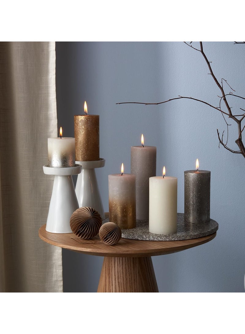 BOLSIUS Shimmer Pillar Candle Champagne