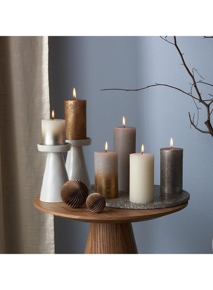 BOLSIUS Shimmer Pillar Candle Champagne