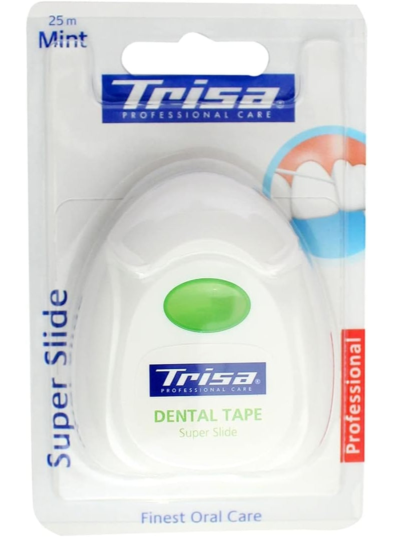 dental floss, dental floss tape, floss tape, floss tape 25m, mint dental, mint dental floss, professional xylitol, slide mint, slide mint dental, super slide, super slide mint, tape 25m, trisa, xylitol super, xylitol super slide