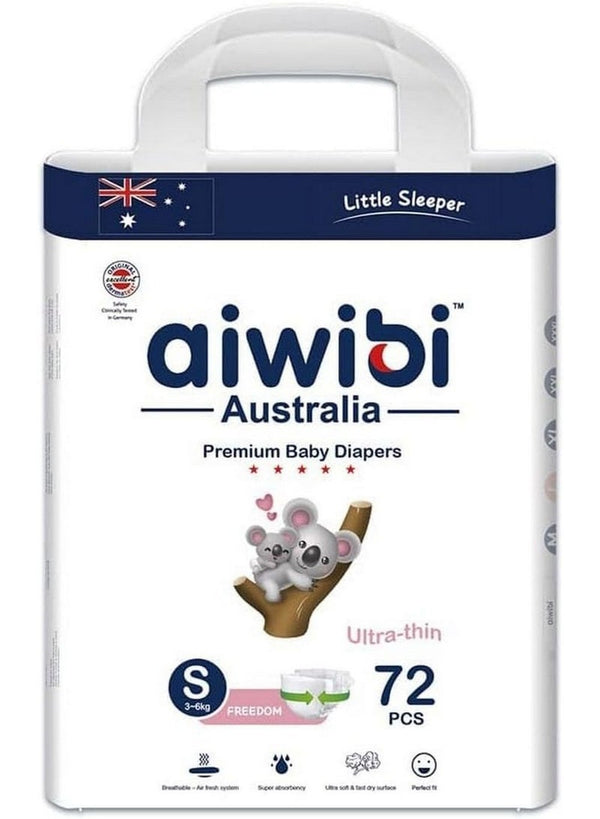 Aiwibi Ultra-Thin Baby Tape Diapers Size 2 Small