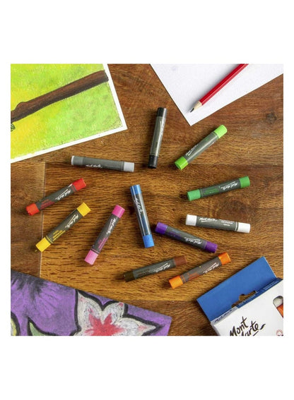 Premium Mont Marte Watersoluble Oil Pastels 12Pc