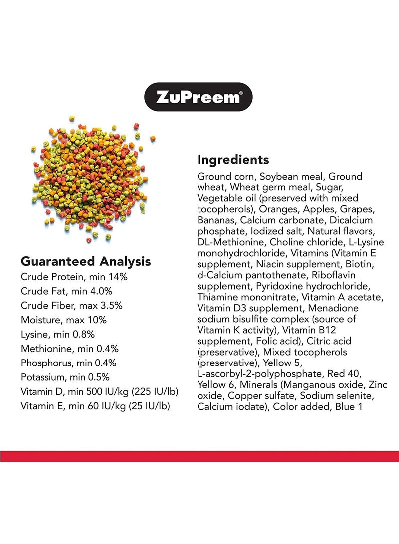 ZuPreem FruitBlend Flavor Pellets Bird Food 907g
