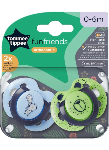 Tommee Tippee Fun Friends 2 Orthodontic Soothers
