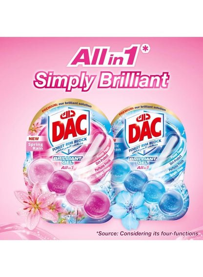 Dac Brilliant Gel Toilet Rim Block Spring Rain