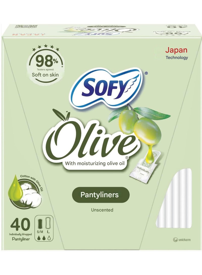 Sofy Moisturizing Olive Oil Unscented Pantyliner