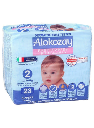 Alokozay Premium Baby Diapers 4 6Kg Size 2 23 Pcs