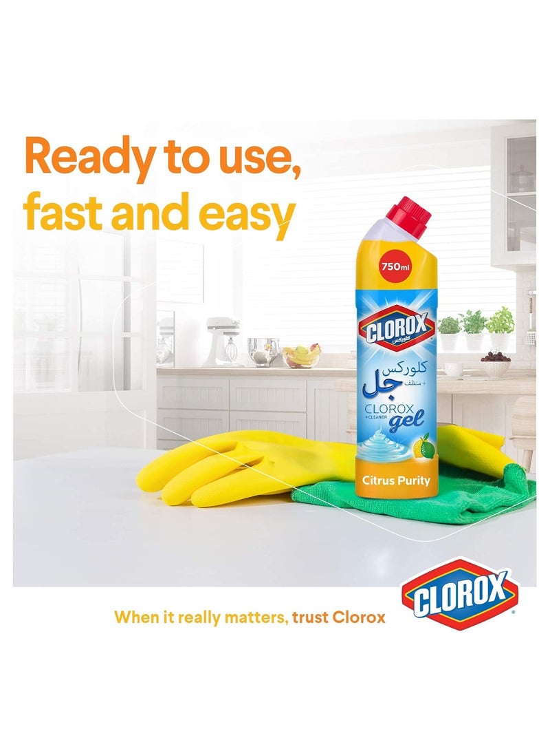 Clorox Citrus Bleach Gel And Cleaner 750 ML