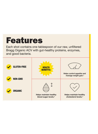 Bragg Organic Apple Cider Vinegar Prebiotic Shot