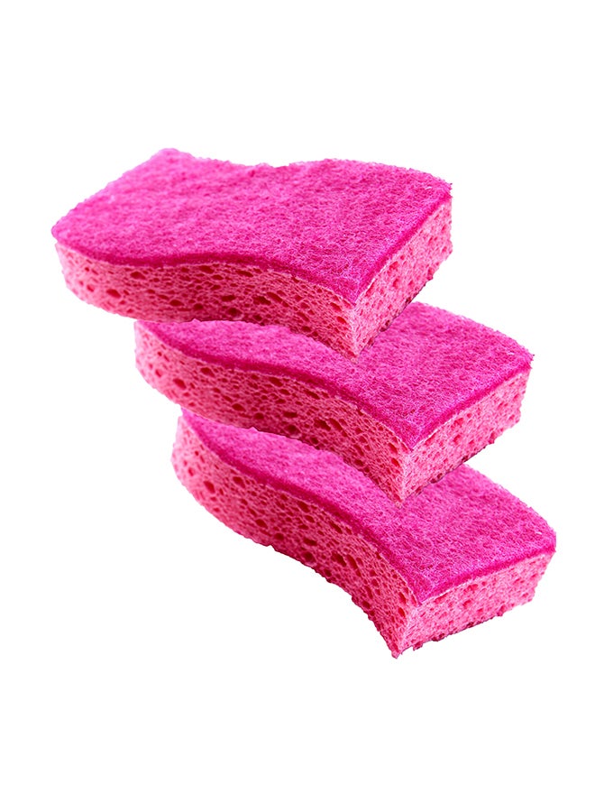 Scotch Brite Gentle Clean Scrub Sponges - Pink (3 Pieces)