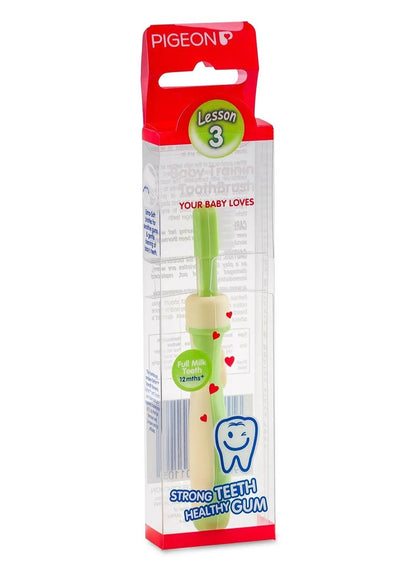 Pigeon Lesson 3 Training Toothbrush - GREEN