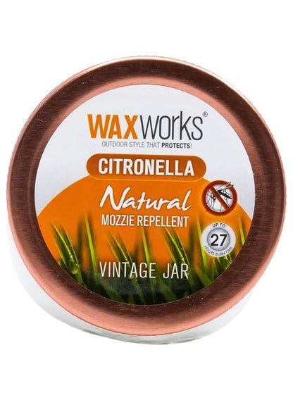 Waxworks Citronella Vintage Jar Candle