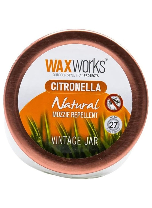 Waxworks Citronella Vintage Jar Candle