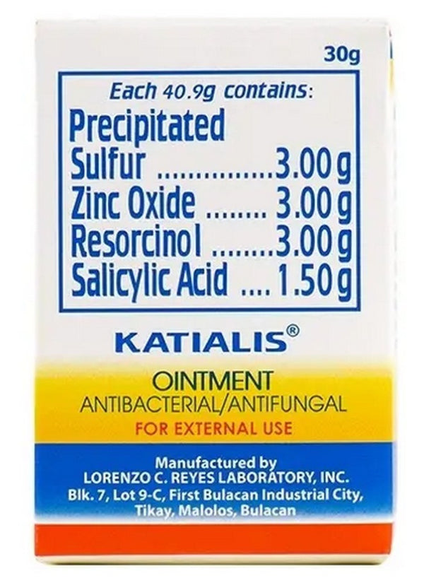 50g 30g, antibacterial, antibacterial antifungal, antibacterial antifungal sulfur, antifungal sulfur, cool dry, katialis, multi purpose, ointment antibacterial, ointment antibacterial antifungal, salicylic acid, skin care, skin key, skincare, zinc oxide