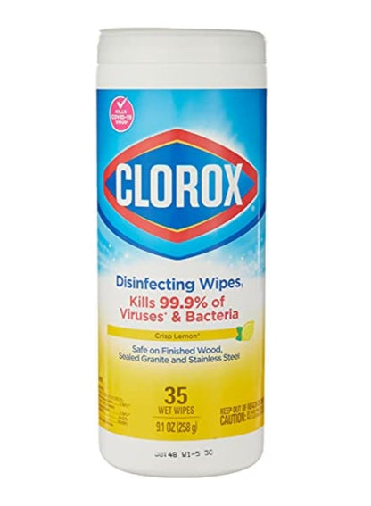 Clorox Disinfecting Wipes Lemon Scent 35 Pack