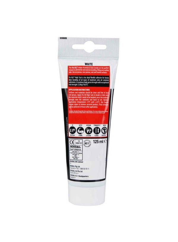Soudal Fix All High Tack White Tube 125 ML