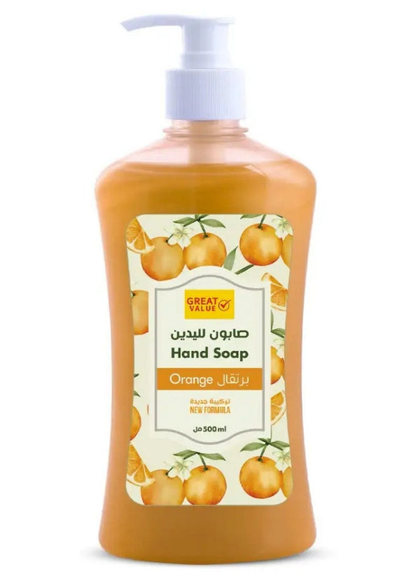 Great Value Liquid Hand Soap Orange 500 ML