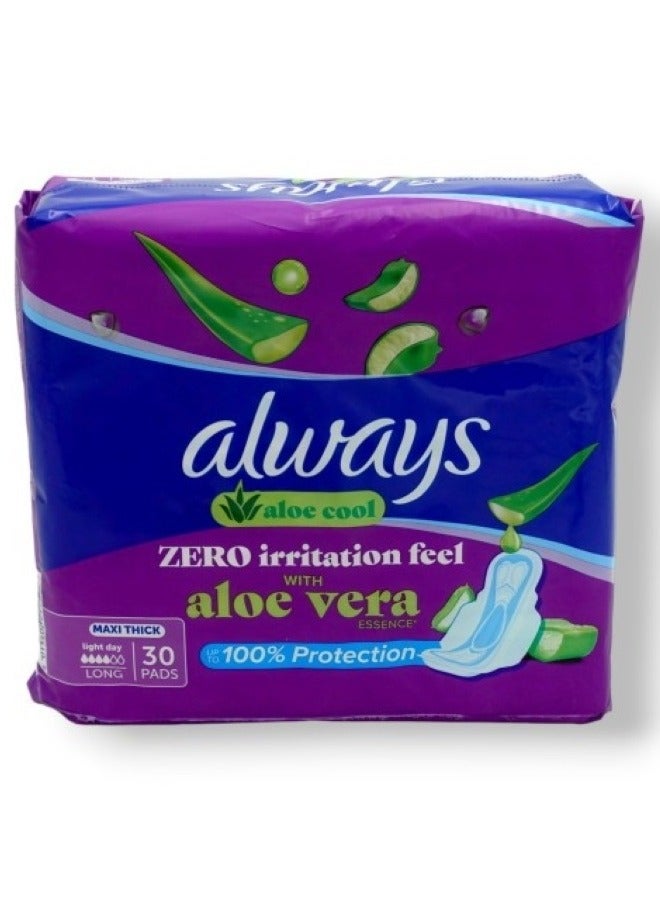 Always Aloe Cool Clean And Dry Maxi Thick Pads