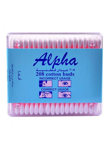 Alpha Cotton Buds 208 Pieces Pack