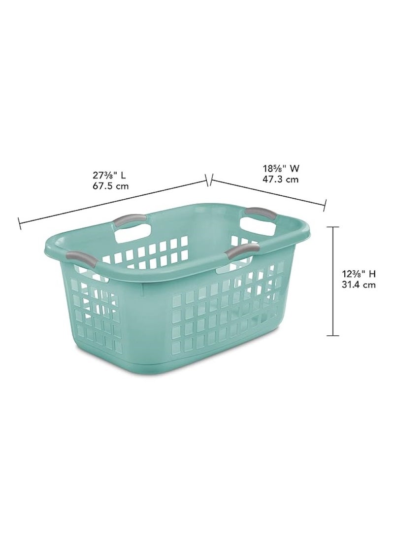 Sterilite Ultra Laundry Basket Aqua Chrome 71L