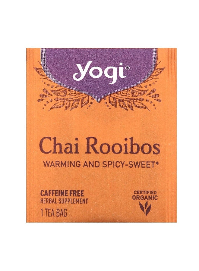 YOGI Chai Rooibos Tea Bags, Caffeine Free