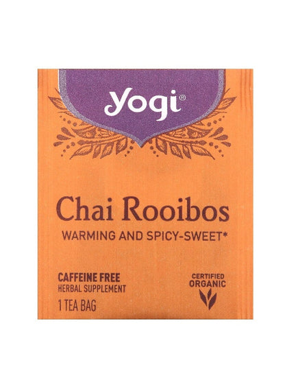 YOGI Chai Rooibos Tea Bags, Caffeine Free