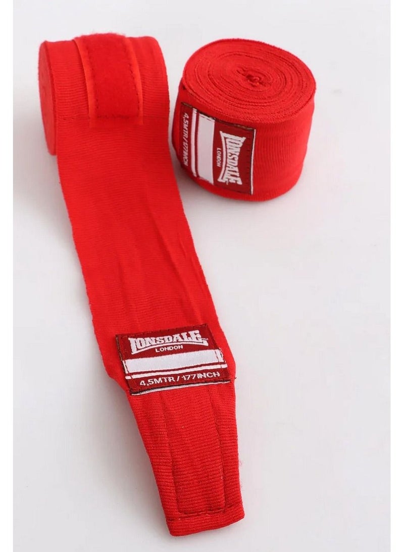 Lonsdale Mens Hand Wraps - Red 450 CM