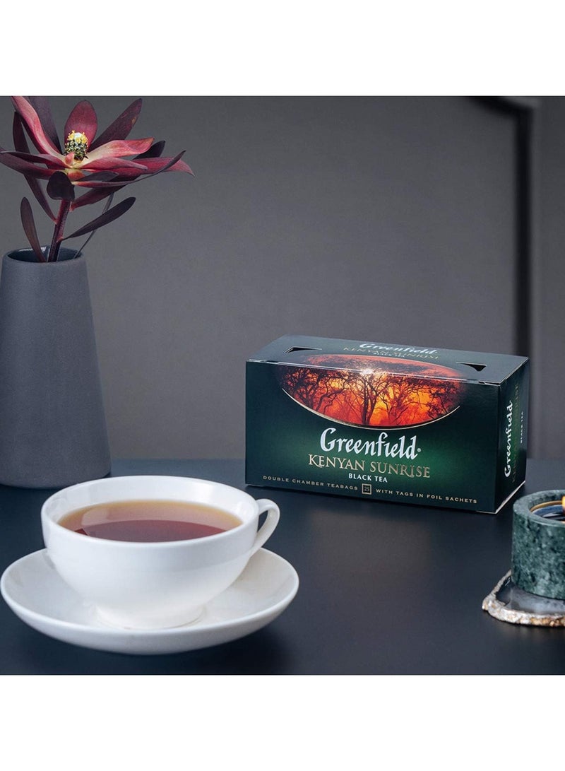 Kenyan Sunrise Black Tea 25 Tea Bags Greenfield