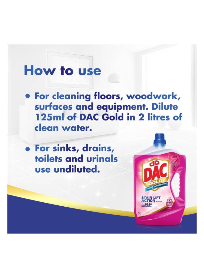 Dac Gold Liquid Cleaner Rose Bloom Scent 3L