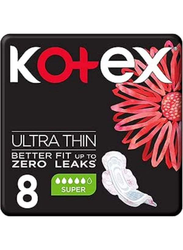 Kotex Ultra Thin Pads with Wings - 8 Count