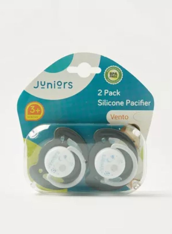 JUNIORS 2-Piece Space Print Silicone Soother Set
