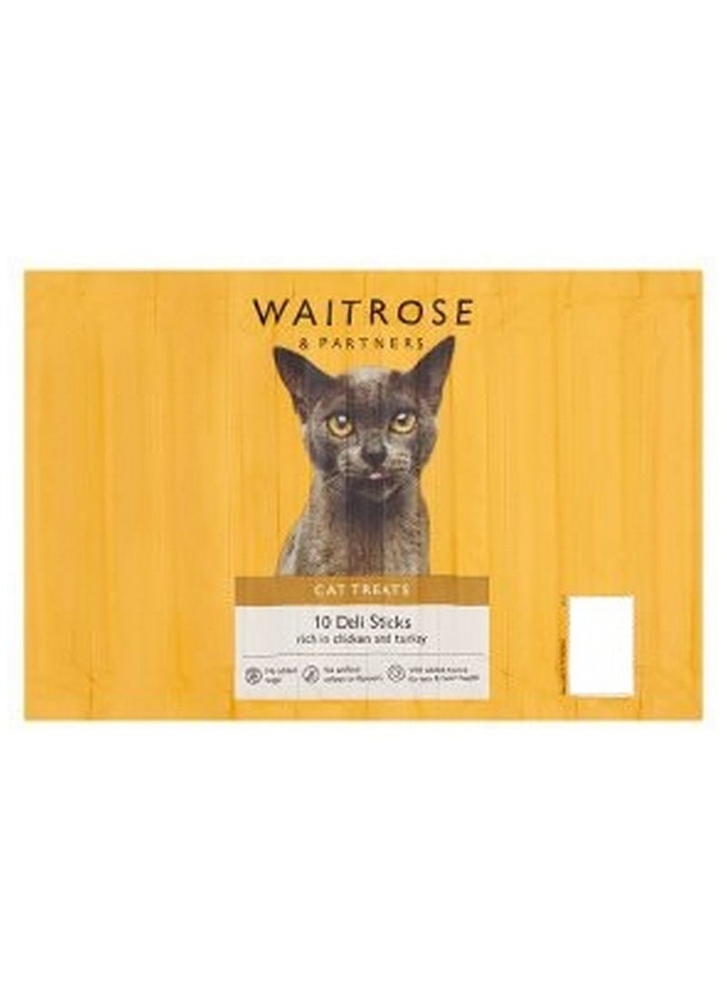 WAITROSE & PARTNERS 10 Deli Sticks Chicken And Turkey 50 G