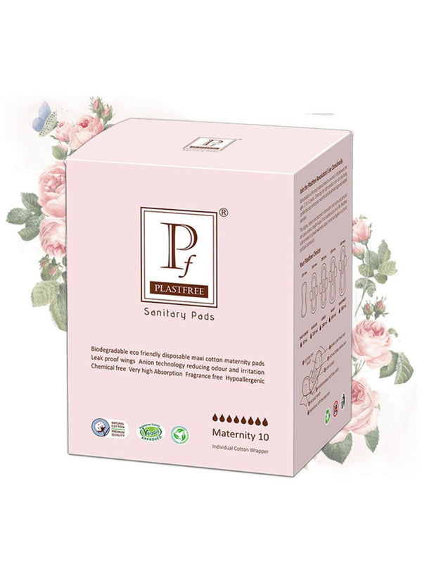 Organic Maternity Pads 10 Pack by PLASTFREE