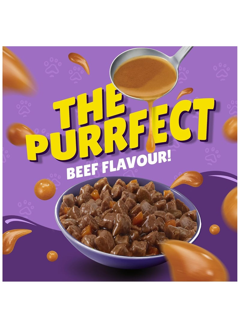 PURINA Friskies Beef In Gravy Cat Food Pouch 85 G