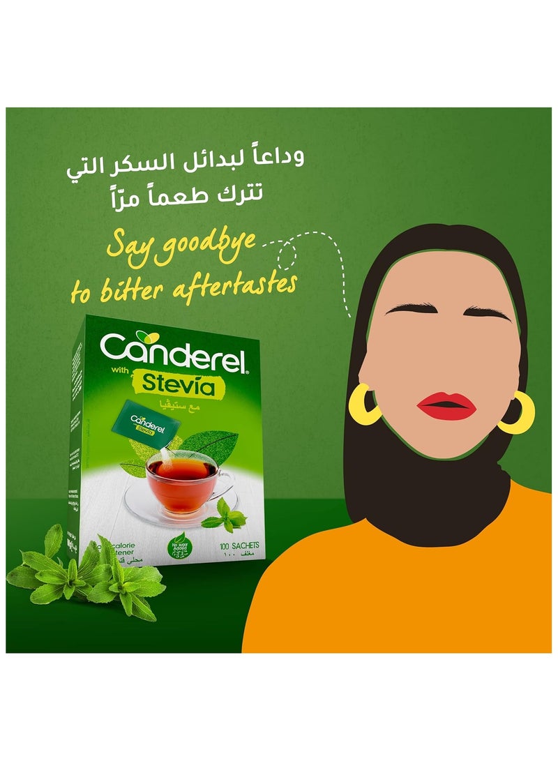 Canderel Stevia Sweetener 100 Sachets