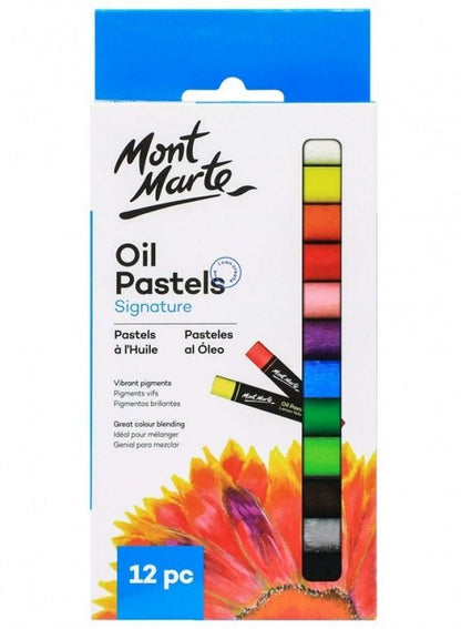 Mont Marte Signature Oil Pastels 12 Pieces Pack
