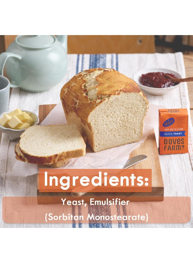 125g bag, add doves, airy baked, bread machines, bread machines 125g, cool dry, doves farm, dry place, every time, farm brand, farm quick, hand baking, machines 125g, quick yeast, saves time