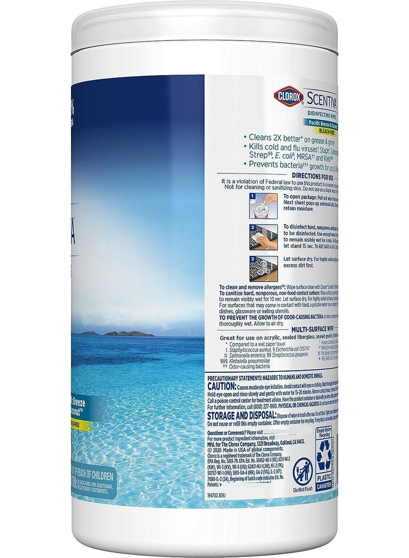 Clorox Scentiva Disinfecting Wipes 75Ct